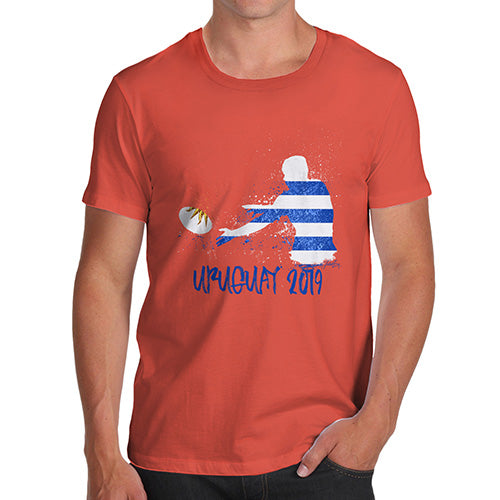 Mens Humor Novelty Graphic Sarcasm Funny T Shirt Rugby Uruguay 2019 Men's T-Shirt Large Orange