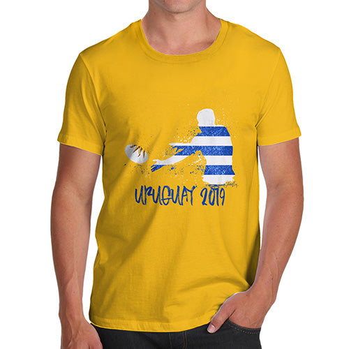 Funny Tshirts For Men Rugby Uruguay 2019 Men's T-Shirt Small Yellow