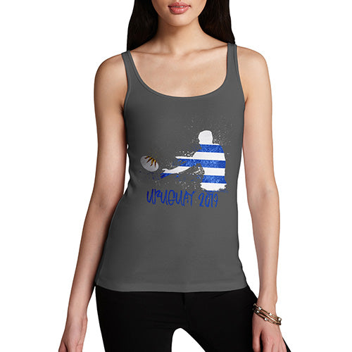 Funny Tank Top For Mom Rugby Uruguay 2019 Women's Tank Top Large Dark Grey