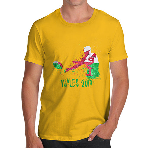 Mens Humor Novelty Graphic Sarcasm Funny T Shirt Rugby Wales 2019 Men's T-Shirt Small Yellow