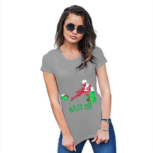 Funny T Shirts For Mum Rugby Wales 2019 Women's T-Shirt Small Light Grey