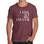 Mens Novelty T Shirt Christmas Control Alt Delete End Task Men's T-Shirt Large Burgundy