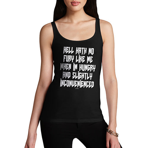 Funny Tank Tops For Women Hungry And Slightly Inconvenienced Women's Tank Top Medium Black