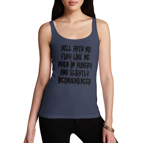 Funny Tank Tops For Women Hungry And Slightly Inconvenienced Women's Tank Top Medium Navy