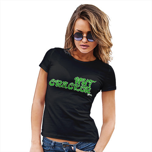 Womens T-Shirt Funny Geek Nerd Hilarious Joke Nut Cracker Women's T-Shirt Medium Black