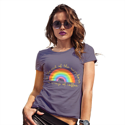 Funny T-Shirts For Women Sarcasm The End Of The Rainbow Women's T-Shirt X-Large Plum