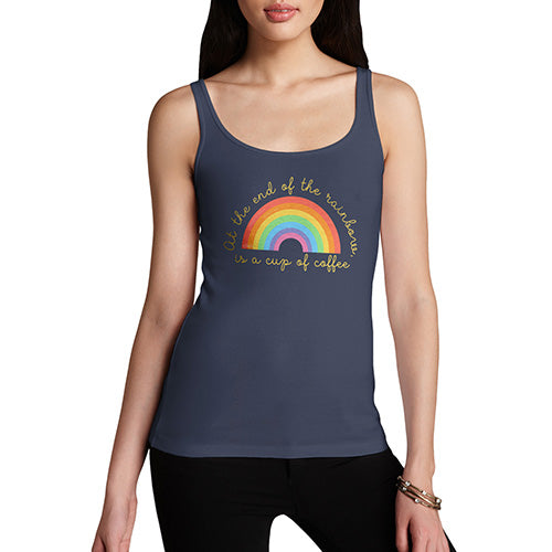 Novelty Tank Top Women The End Of The Rainbow Women's Tank Top Small Navy