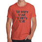 Funny Mens T Shirts Too Spoopy To Live Men's T-Shirt Small Orange