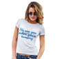 Funny T Shirts For Women He Sees You When You're Tweeting Women's T-Shirt Medium White