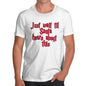 Funny Tee Shirts For Men Just Wait Until Santa Hears About This Men's T-Shirt X-Large White