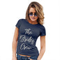 Womens Novelty T Shirt The Bride's Crew Women's T-Shirt Medium Navy