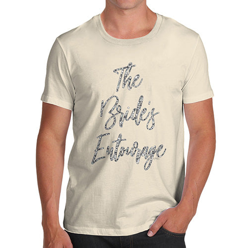 Funny Gifts For Men The Bride's Entourage Men's T-Shirt Medium Natural