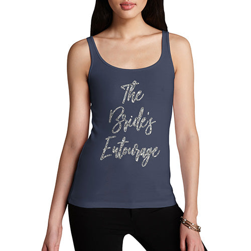 Funny Tank Tops For Women The Bride's Entourage Women's Tank Top Medium Navy