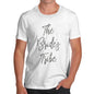 Novelty Tshirts Men The Bride's Tribe Men's T-Shirt Small White