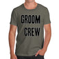 Funny Gifts For Men Groom Crew Men's T-Shirt Large Khaki