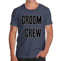 Funny Mens Tshirts Groom Crew Men's T-Shirt Large Navy