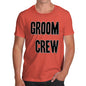 Novelty T Shirts For Dad Groom Crew Men's T-Shirt Small Orange