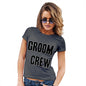 Funny Gifts For Women Groom Crew Women's T-Shirt Small Dark Grey