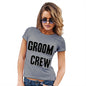 Funny Tshirts For Women Groom Crew Women's T-Shirt Large Light Grey