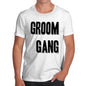 Funny Mens Tshirts Groom Gang Men's T-Shirt X-Large White