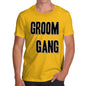 Funny T-Shirts For Men Groom Gang Men's T-Shirt X-Large Yellow