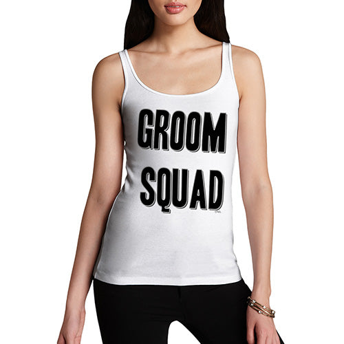 Funny Tank Top For Women Sarcasm Groom Squad Women's Tank Top Small White