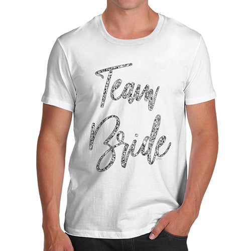 Funny Tshirts For Men Team Bride Silver Men's T-Shirt X-Large White