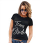 Womens Novelty T Shirt Team Bride Silver Women's T-Shirt Medium Black