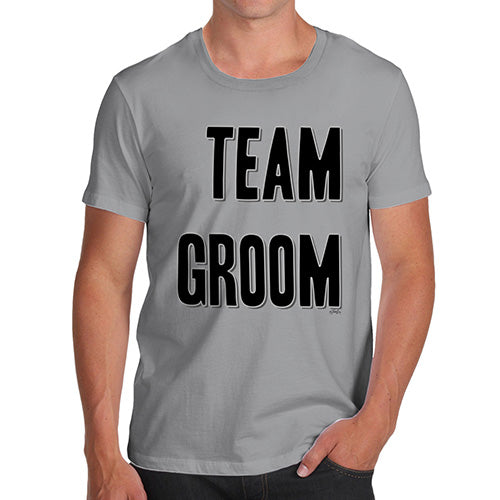 Funny Gifts For Men Team Groom Silver Men's T-Shirt Small Light Grey