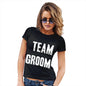 Novelty Tshirts Women Team Groom Silver Women's T-Shirt Small Black