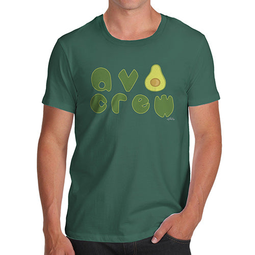 Mens T-Shirt Funny Geek Nerd Hilarious Joke Avo Crew Men's T-Shirt Medium Bottle Green