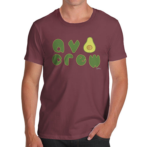 Funny T-Shirts For Men Avo Crew Men's T-Shirt Small Burgundy