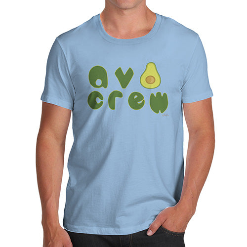 Funny T-Shirts For Guys Avo Crew Men's T-Shirt Medium Sky Blue