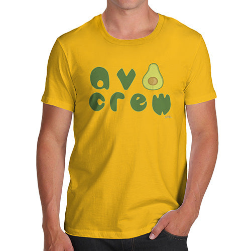 Funny Tshirts For Men Avo Crew Men's T-Shirt Medium Yellow
