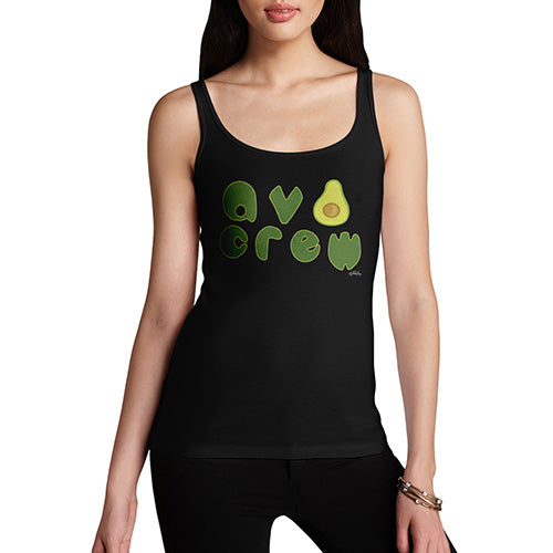 Womens Humor Novelty Graphic Funny Tank Top Avo Crew Women's Tank Top Large Black