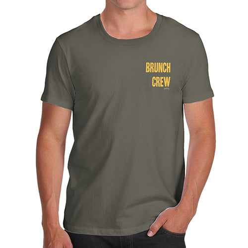 Mens T-Shirt Funny Geek Nerd Hilarious Joke Brunch Crew Small Print Men's T-Shirt Large Khaki