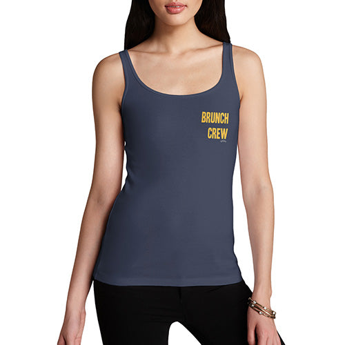 Funny Tank Tops For Women Brunch Crew Small Print Women's Tank Top Large Navy