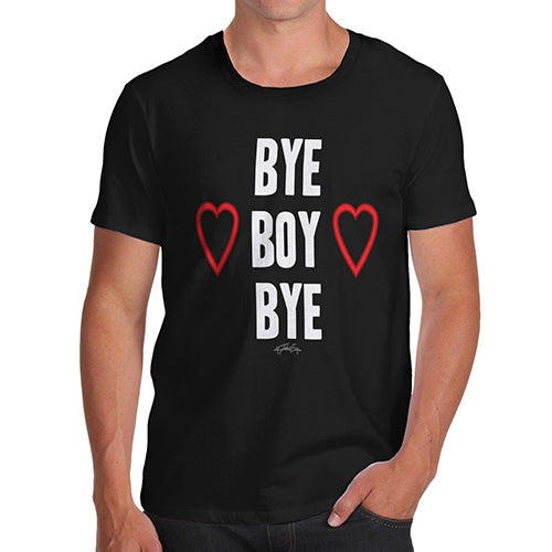Novelty T Shirts For Dad Bye Boy Bye Men's T-Shirt X-Large Black