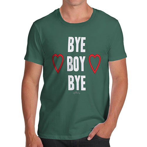 Funny Mens T Shirts Bye Boy Bye Men's T-Shirt Small Bottle Green