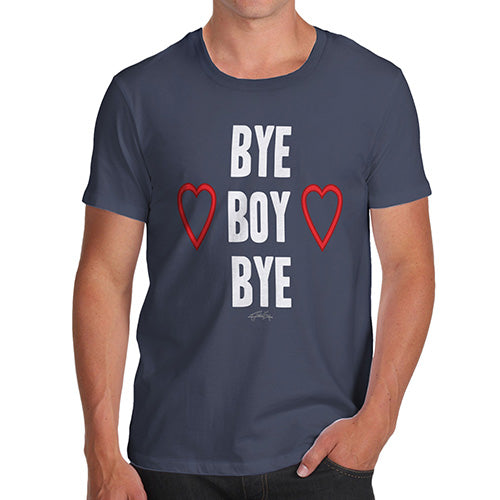 Funny Mens T Shirts Bye Boy Bye Men's T-Shirt X-Large Navy