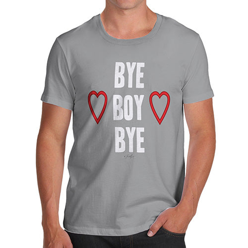 Funny T Shirts For Dad Bye Boy Bye Men's T-Shirt Small Light Grey
