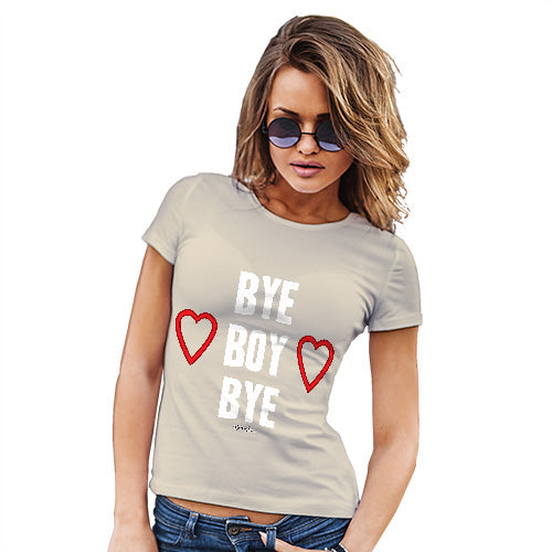 Womens Funny Sarcasm T Shirt Bye Boy Bye Women's T-Shirt Large Natural