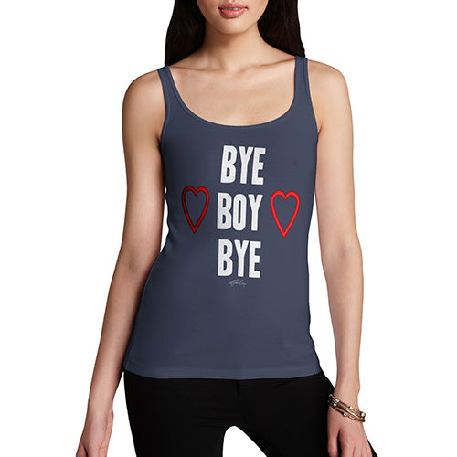 Funny Tank Top For Mum Bye Boy Bye Women's Tank Top Medium Navy