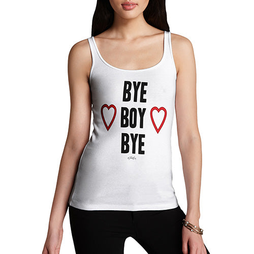 Funny Tank Tops For Women Bye Boy Bye Women's Tank Top Medium White