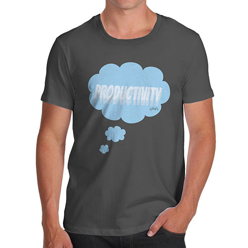 Funny T-Shirts For Men Productivity Bubble Men's T-Shirt Small Dark Grey