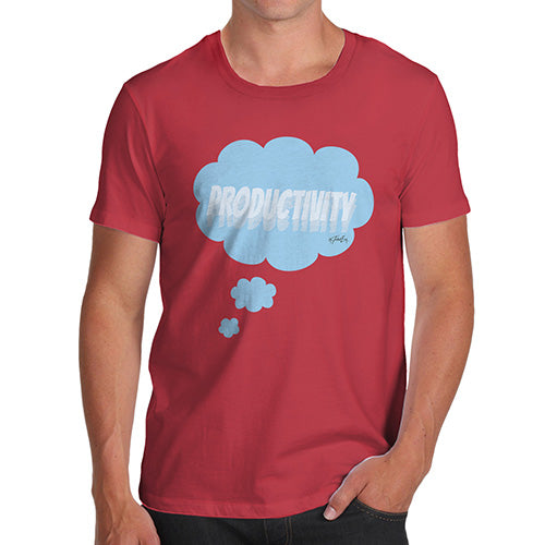 Novelty Tshirts Men Productivity Bubble Men's T-Shirt Medium Red