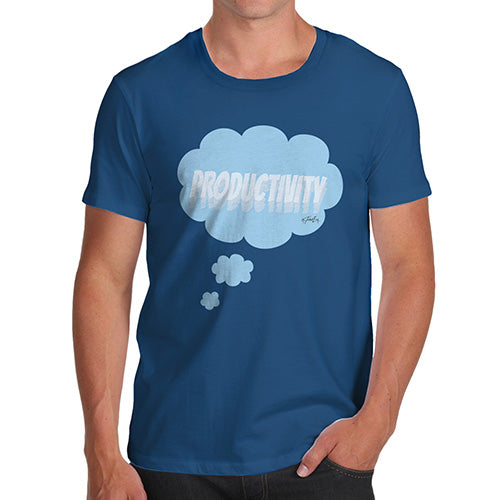 Funny T Shirts For Dad Productivity Bubble Men's T-Shirt X-Large Royal Blue
