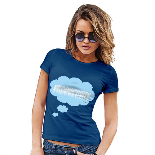 Funny Tshirts For Women Productivity Bubble Women's T-Shirt X-Large Royal Blue