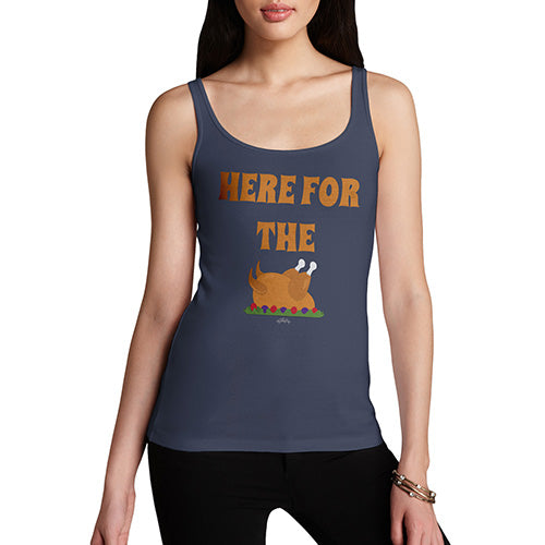 Womens Novelty Tank Top Here For The Turkey Women's Tank Top Small Navy