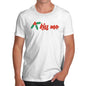 Funny Mens T Shirts Kiss Me Mistletoe Men's T-Shirt Small White